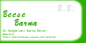 becse barna business card